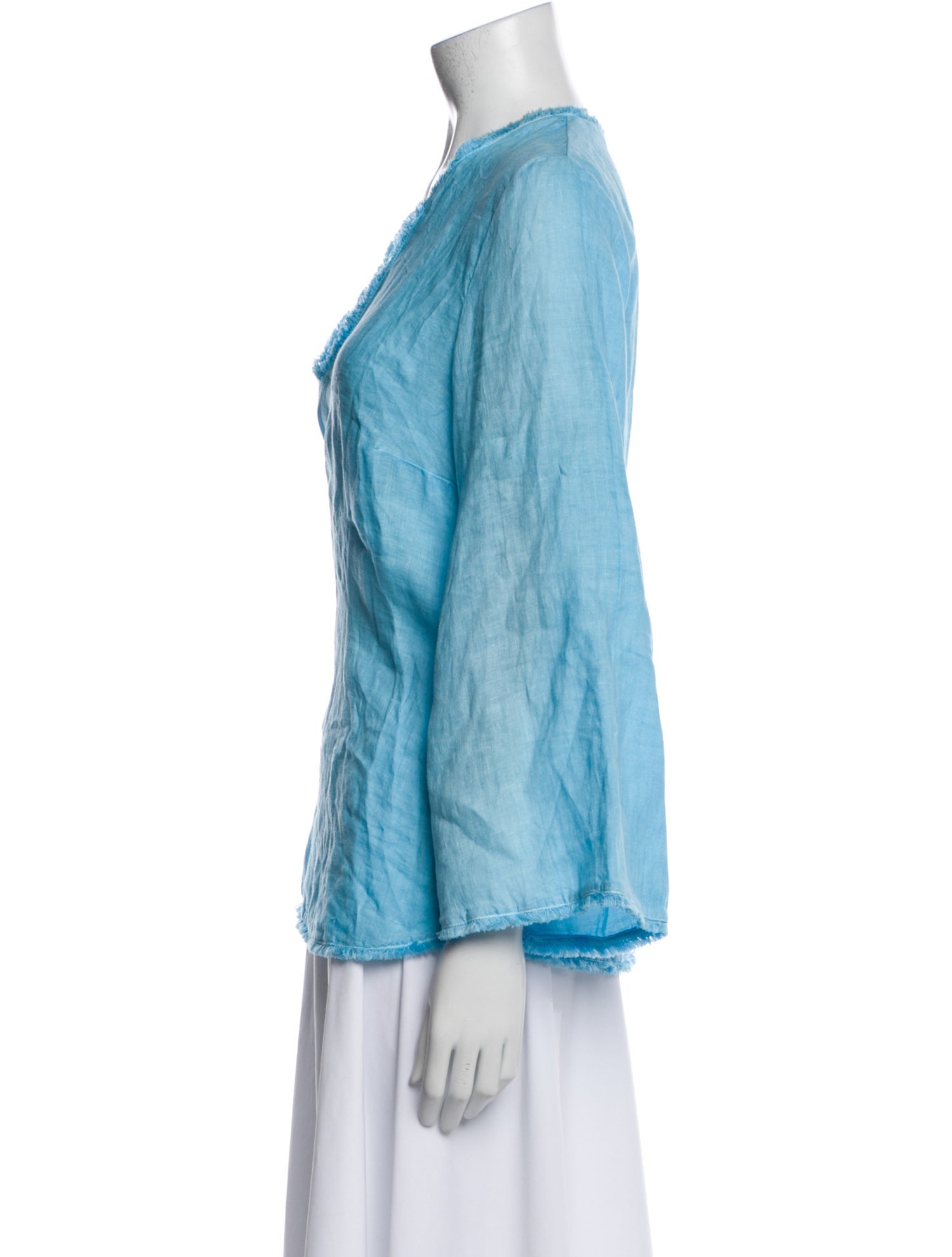 120% Lino Linen V-Neck Top