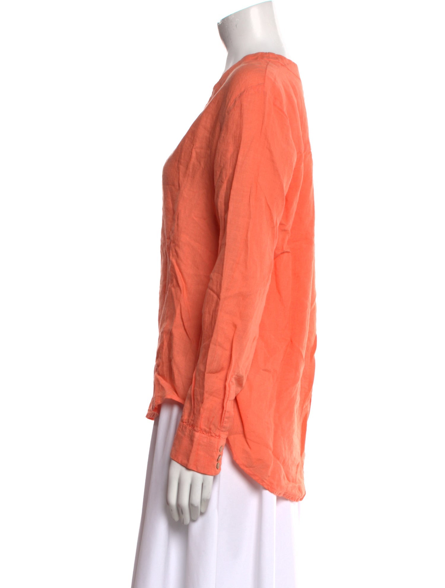 120% Lino Linen V-Neck Blouse w/ Tags