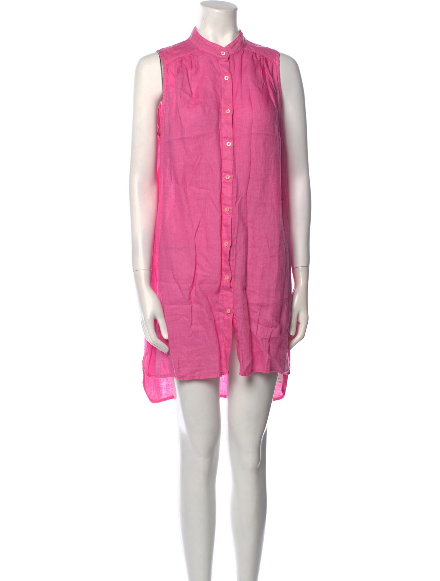 120% Lino Linen Knee-Length Dress