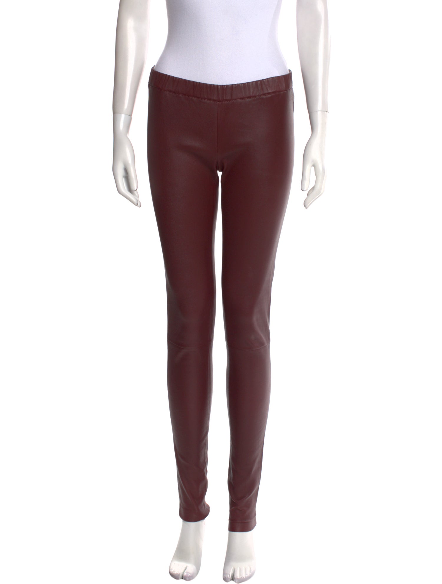 Monika Chiang Leather Skinny Leg Pants