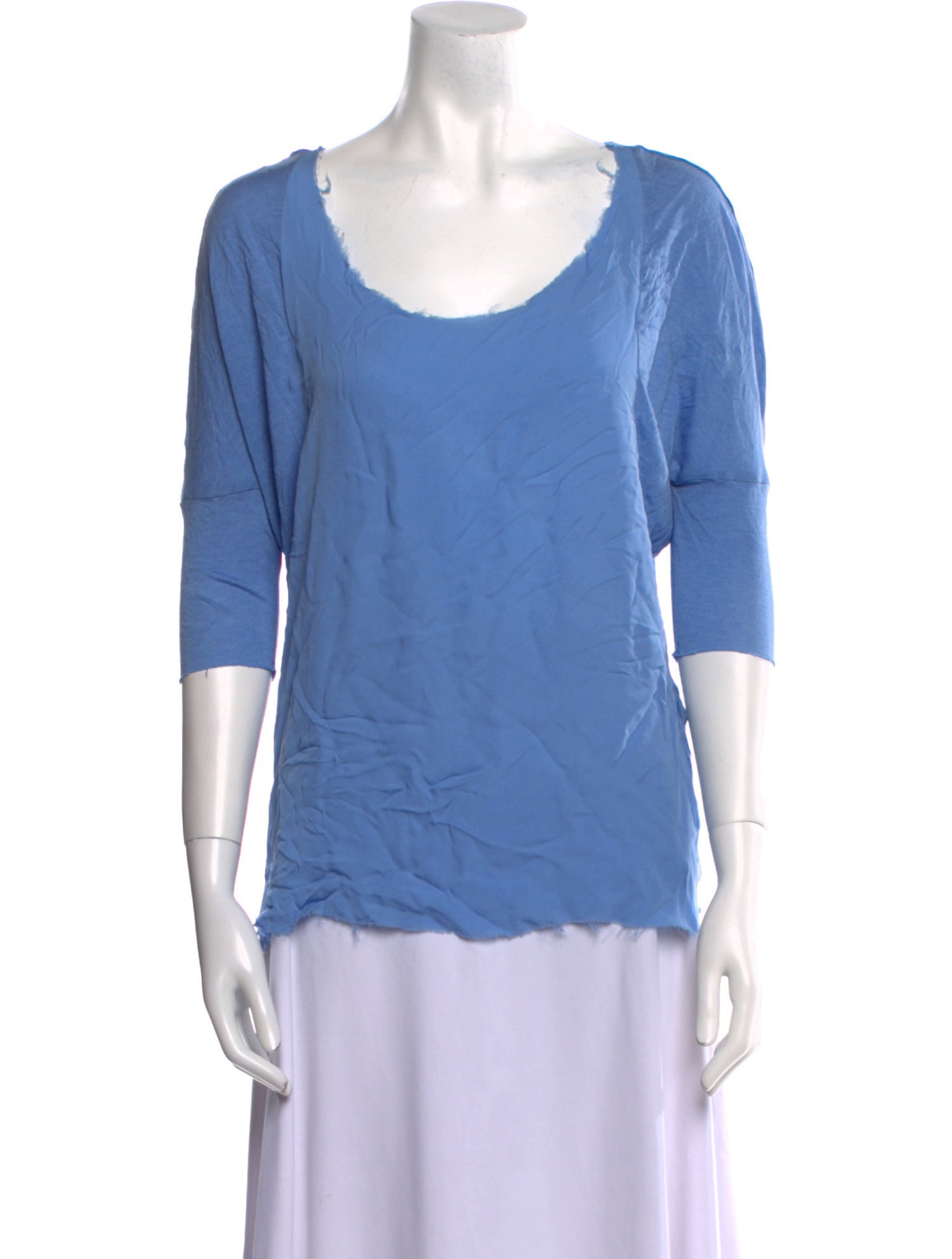 Monika Chiang Silk Scoop Neck Blouse