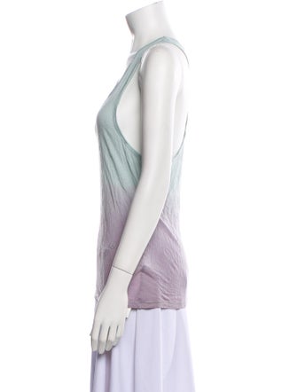 Monika Chiang Silk Colorblock Pattern Top
