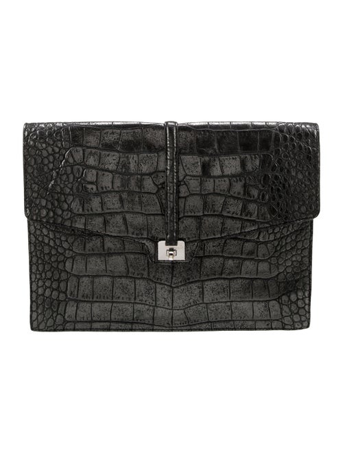 Monika Chiang Embossed Leather Portfolio