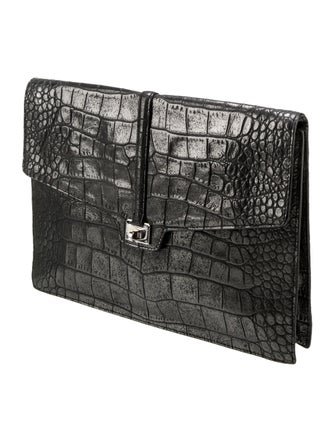 Monika Chiang Embossed Leather Portfolio