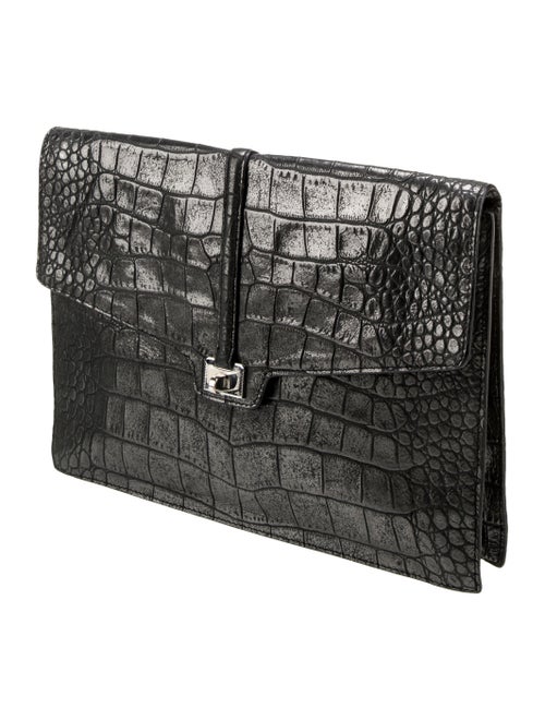 Monika Chiang Embossed Leather Portfolio