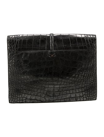 Monika Chiang Embossed Leather Portfolio