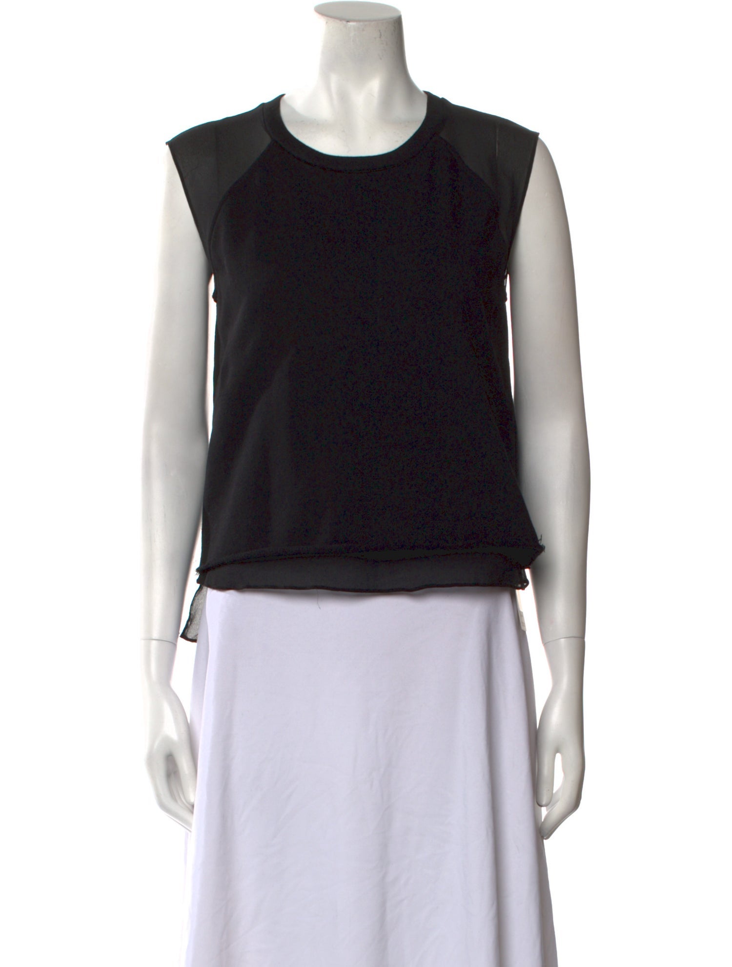 BLK DNM Crew Neck Sleeveless Crop Top