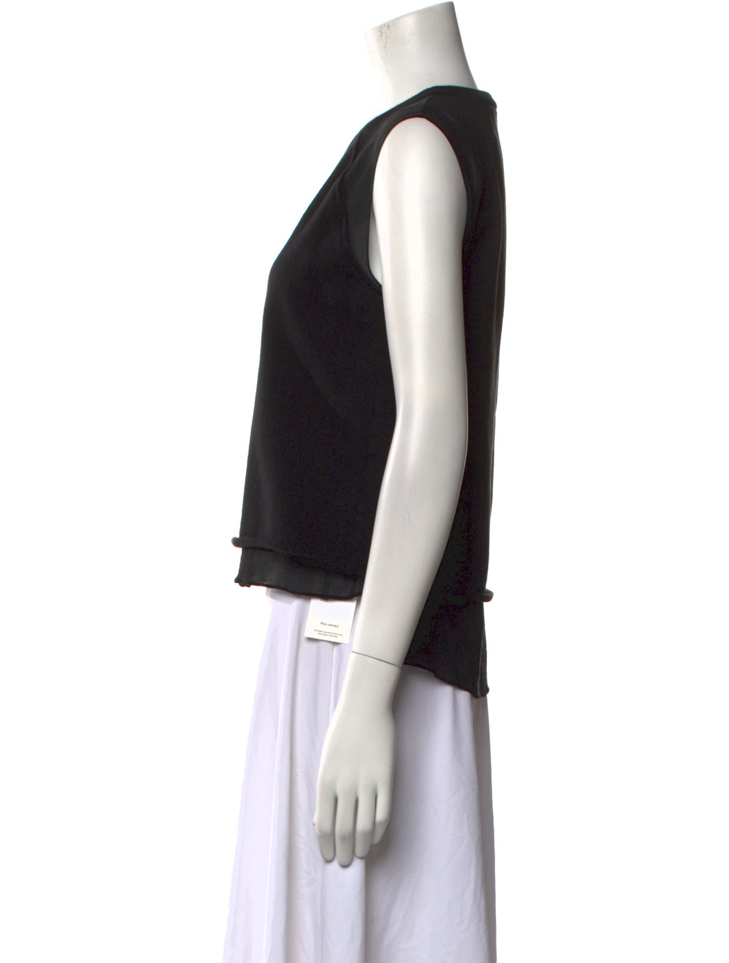 BLK DNM Crew Neck Sleeveless Crop Top