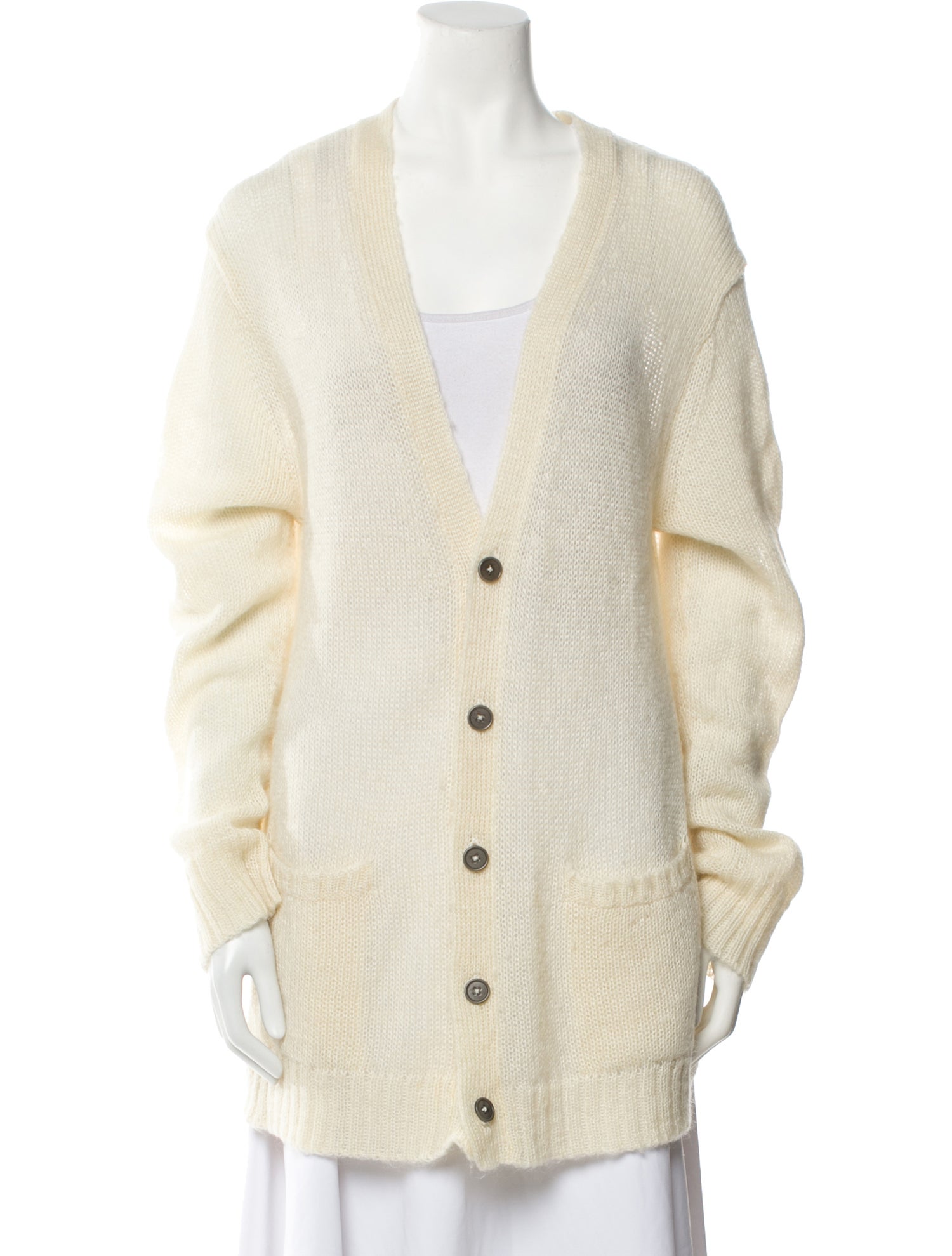 BLK DNM Mohair V-Neck Sweater