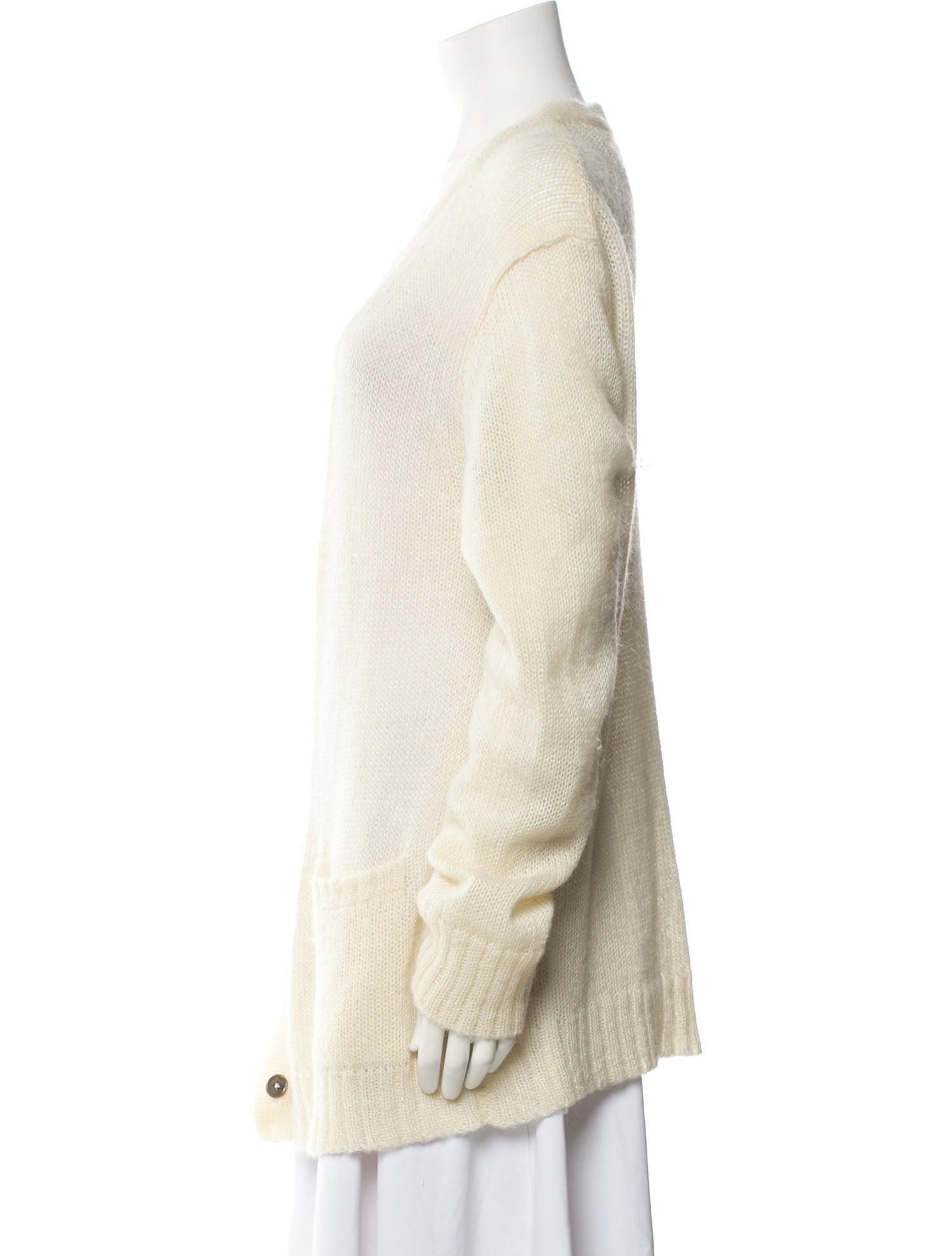 BLK DNM Mohair V-Neck Sweater