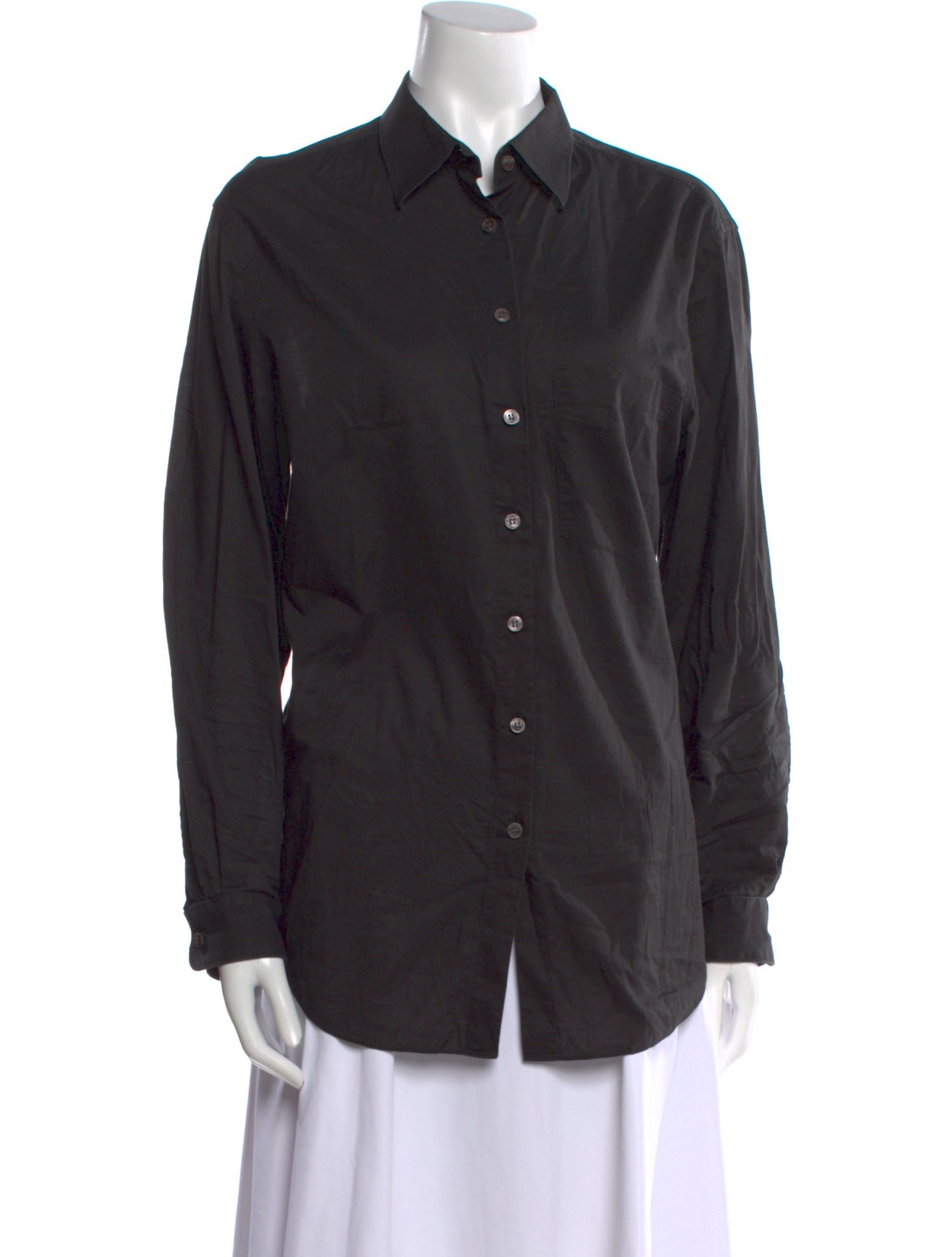 BLK DNM Long Sleeve Button-Up Top
