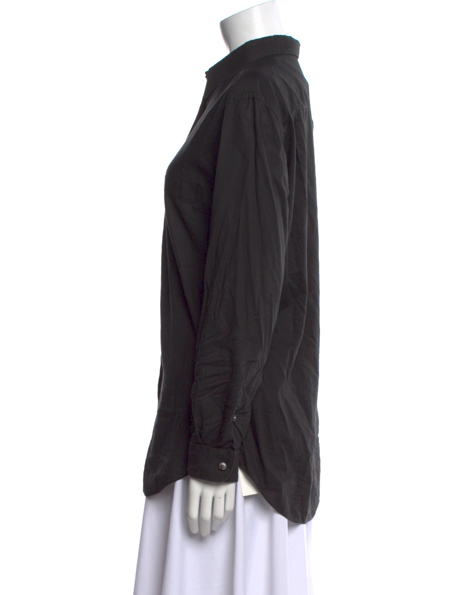 BLK DNM Long Sleeve Button-Up Top