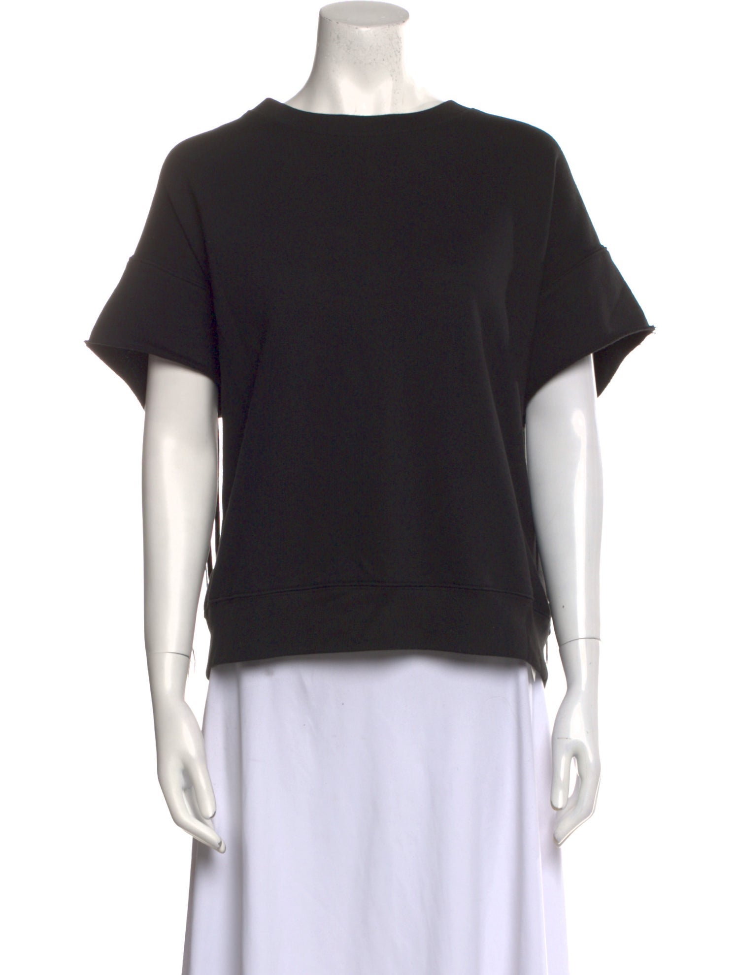 BLK DNM Scoop Neck Short Sleeve Sweatshirt