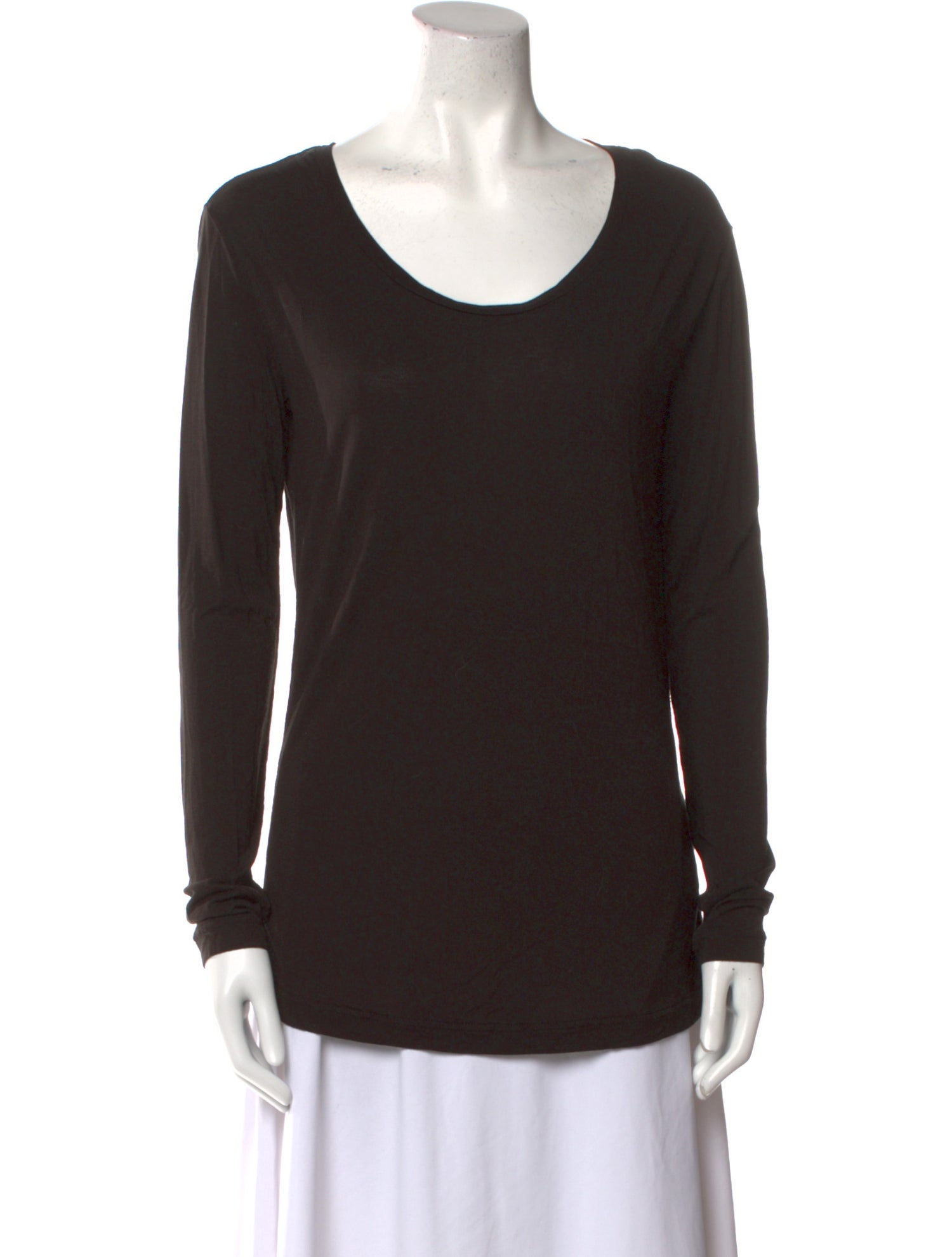 BLK DNM Scoop Neck Long Sleeve Top