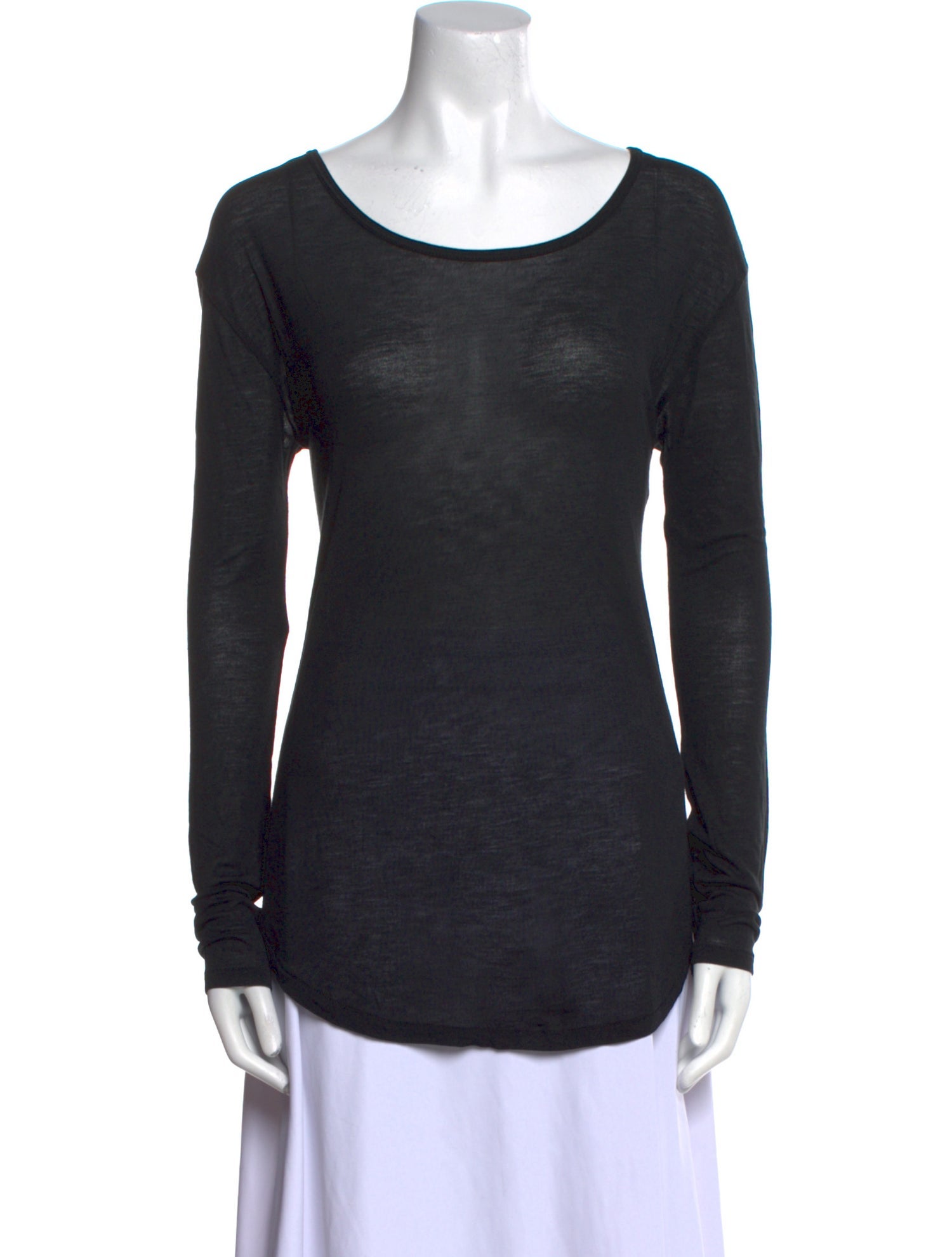 BLK DNM Scoop Neck Long Sleeve T-Shirt