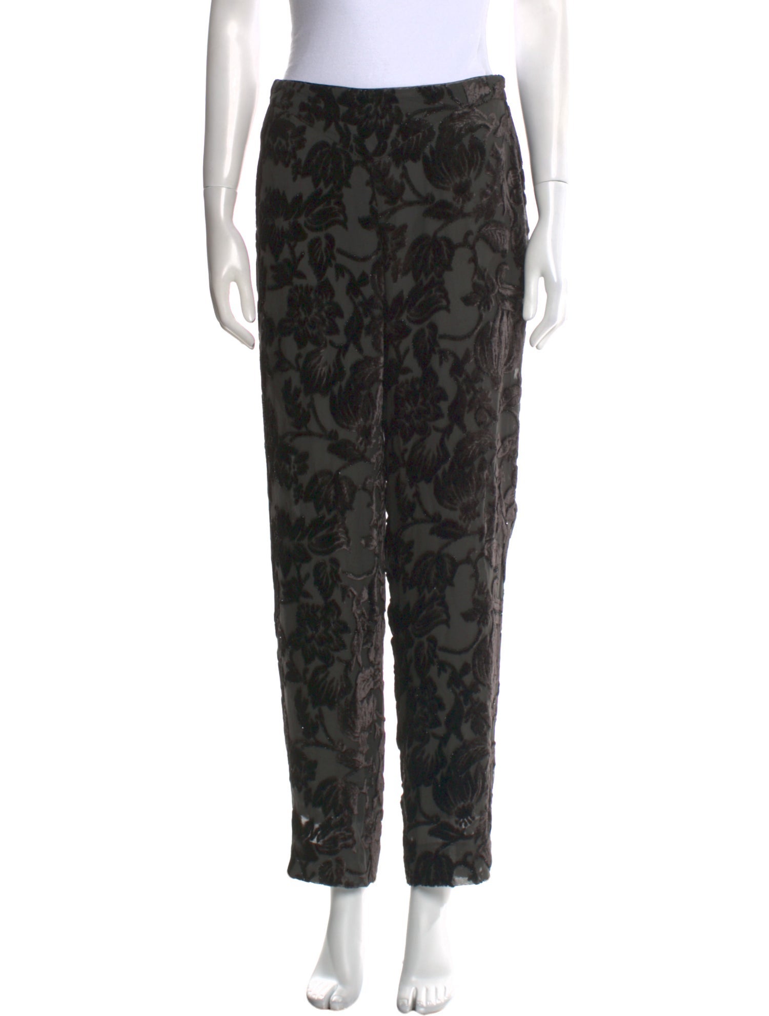 BLK DNM Floral Print Straight Leg Pants
