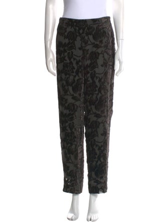 BLK DNM Floral Print Straight Leg Pants