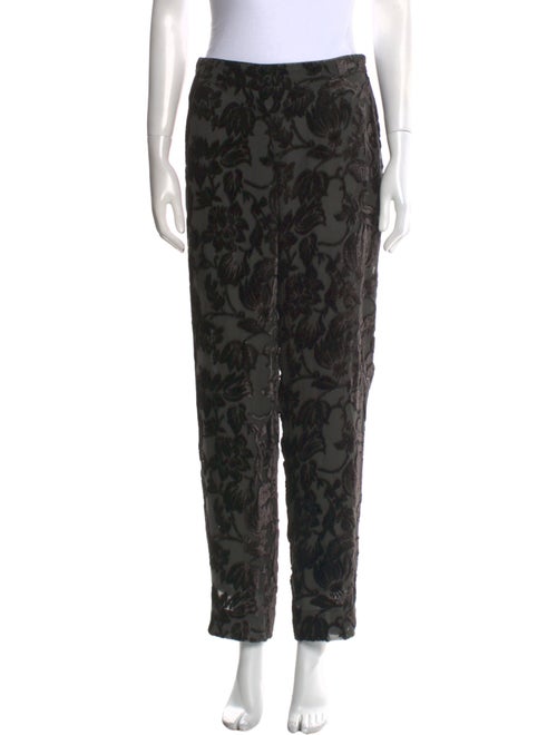 BLK DNM Floral Print Straight Leg Pants