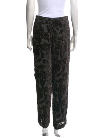 BLK DNM Floral Print Straight Leg Pants