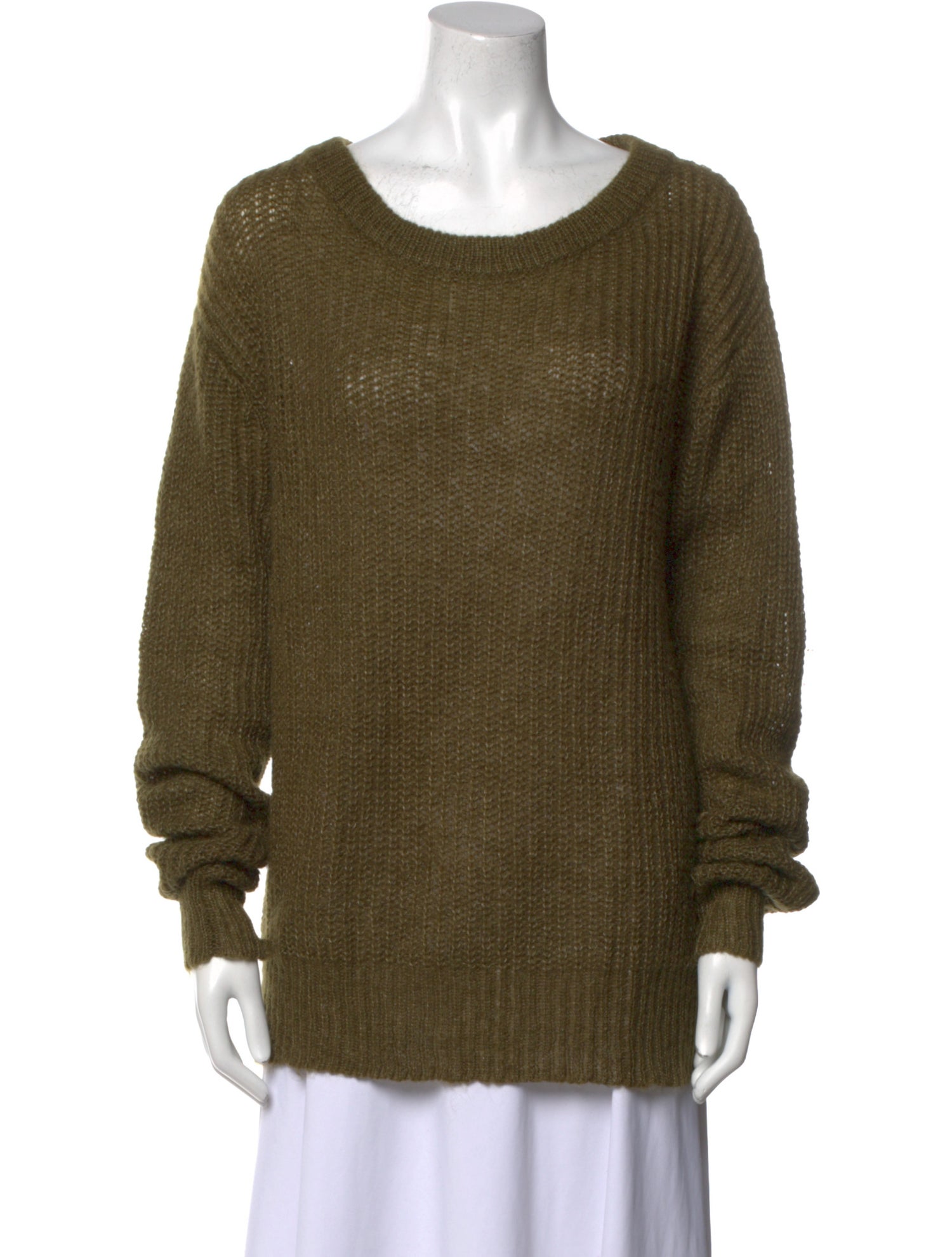 BLK DNM Nylon Scoop Neck Sweater