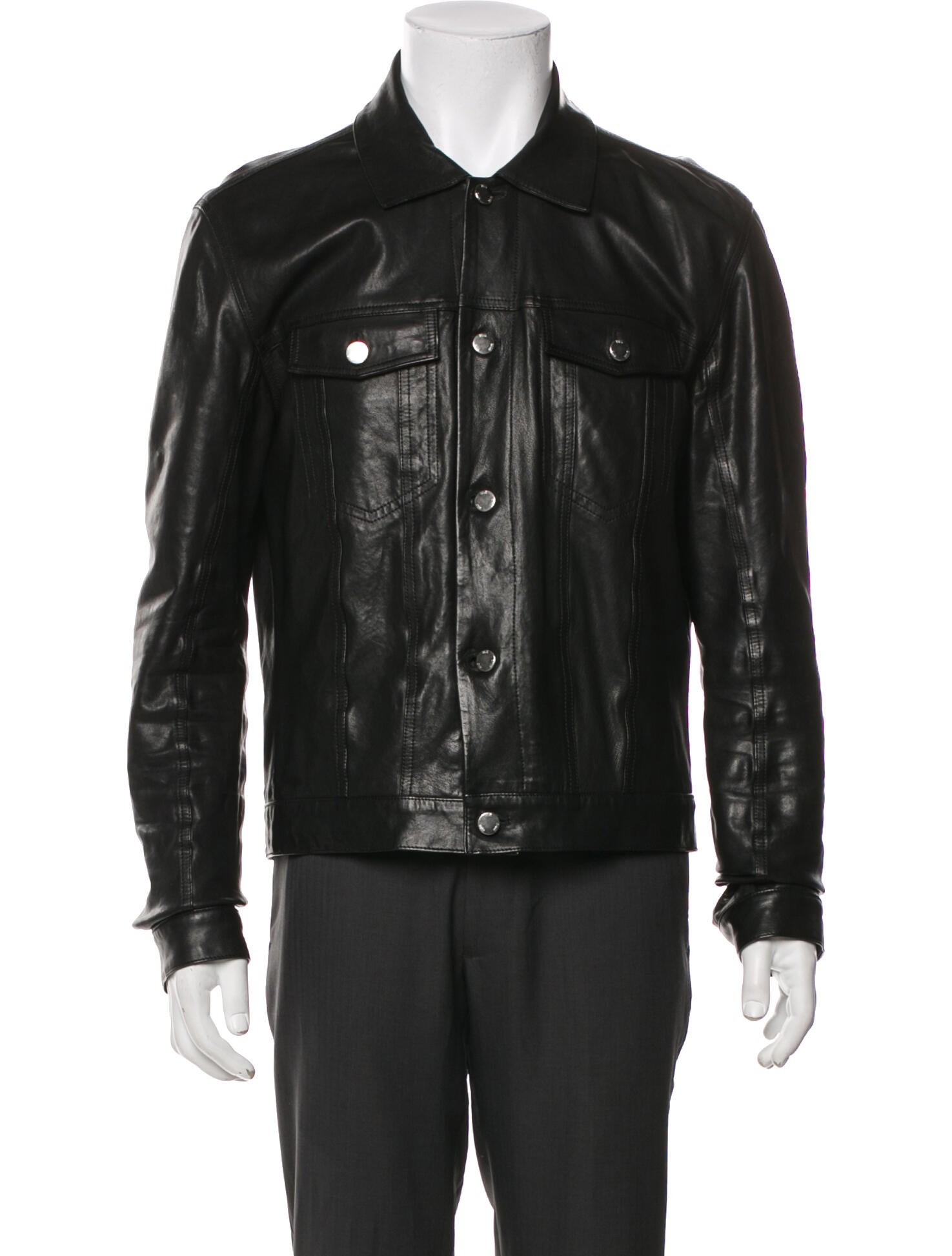 BLK DNM Leather Trucker Jacket