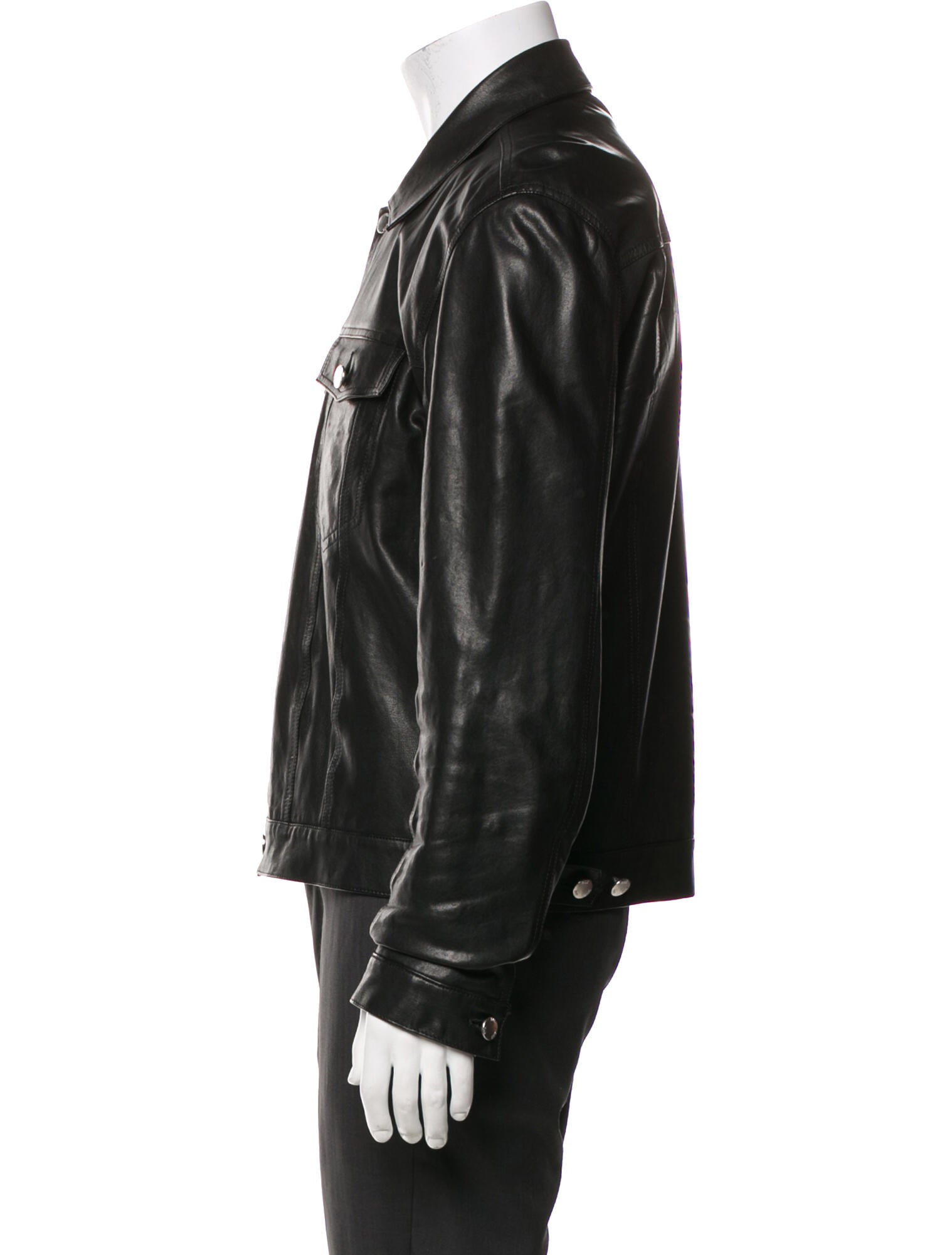 BLK DNM Leather Trucker Jacket