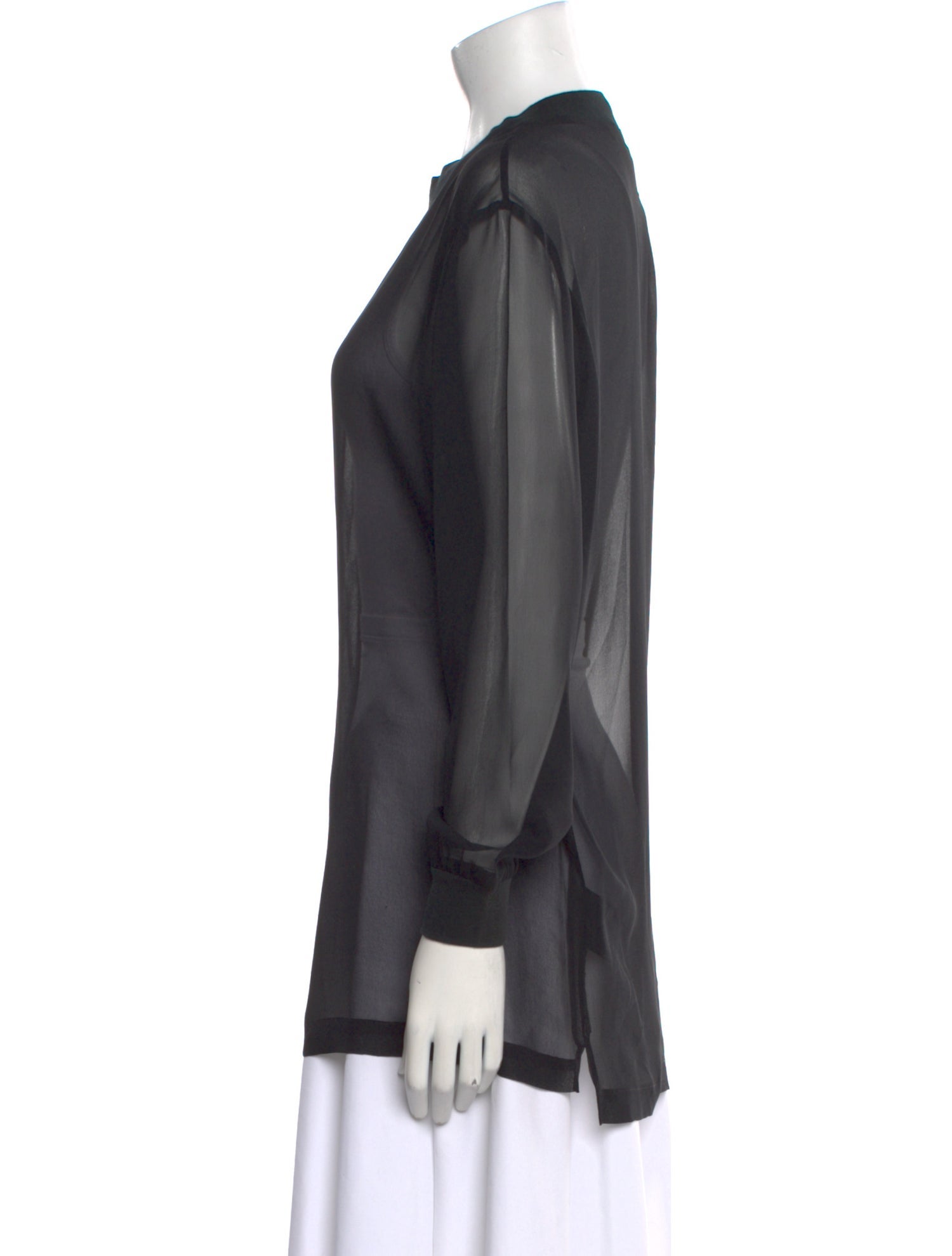 BLK DNM Silk Mock Neck Tunic