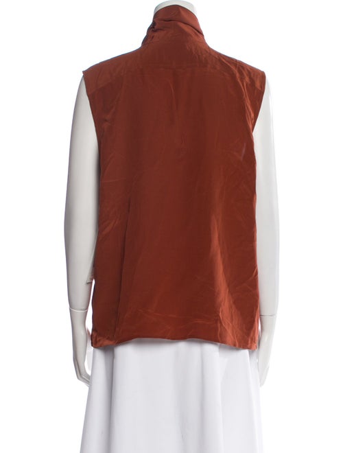 BLK DNM Silk Sleeveless Button-Up Top