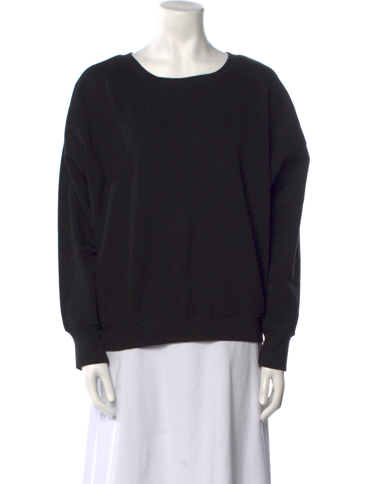BLK DNM Bateau Neckline Long Sleeve Sweatshirt