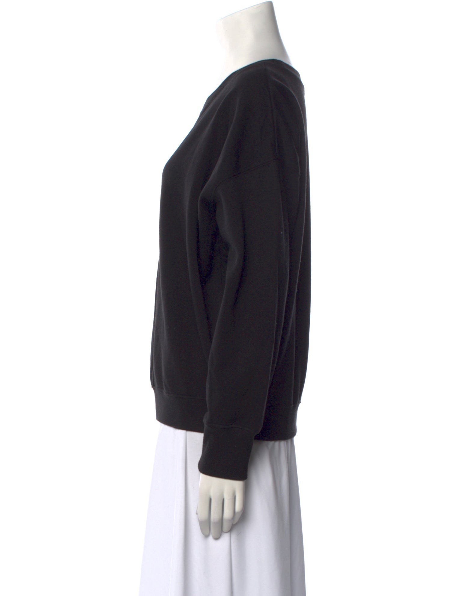 BLK DNM Bateau Neckline Long Sleeve Sweatshirt