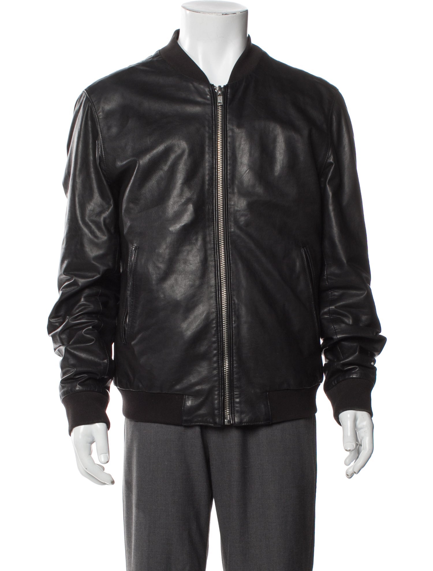 BLK DNM Leather Bomber Jacket