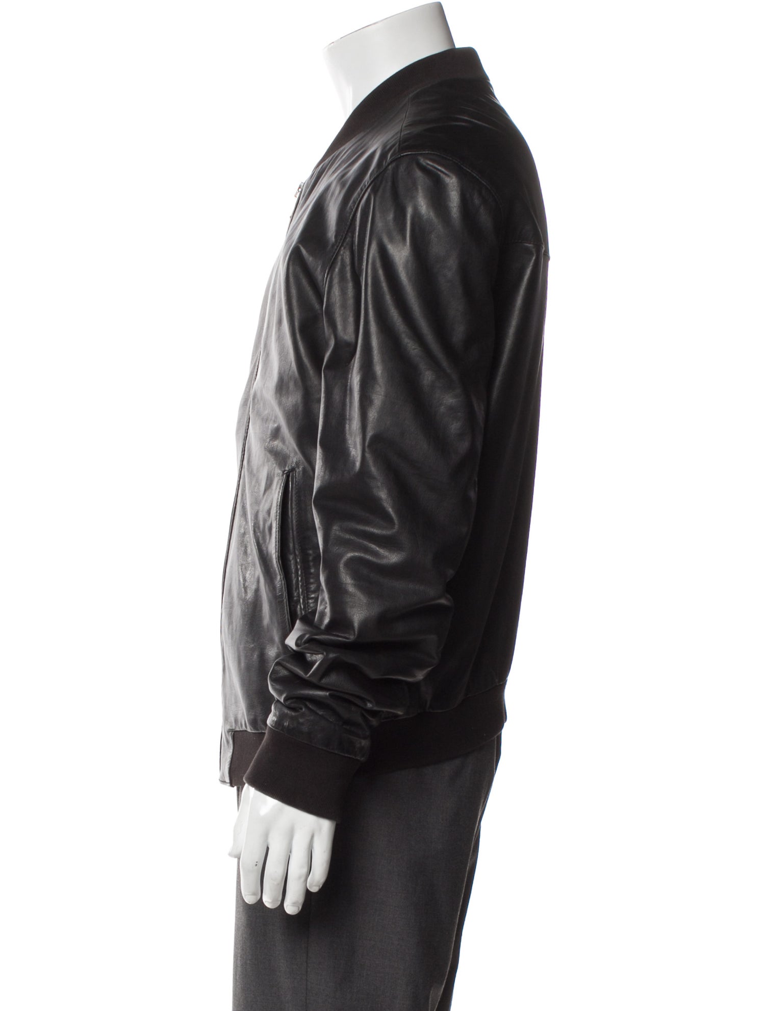 BLK DNM Leather Bomber Jacket