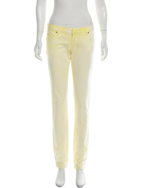 Pierre Balmain Mid-Rise Skinny Jeans yellow
