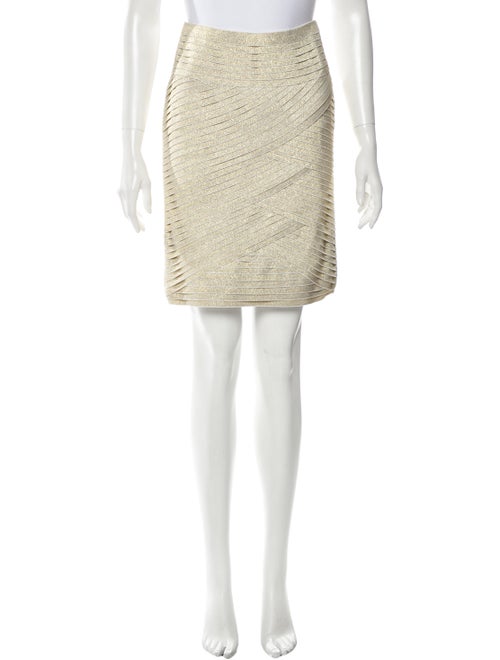 Pierre Balmain Metallic Tiered Skirt w/ Tags Metal