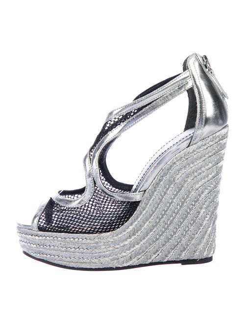 Pierre Balmain Printed Mesh Accents Espadrilles Me