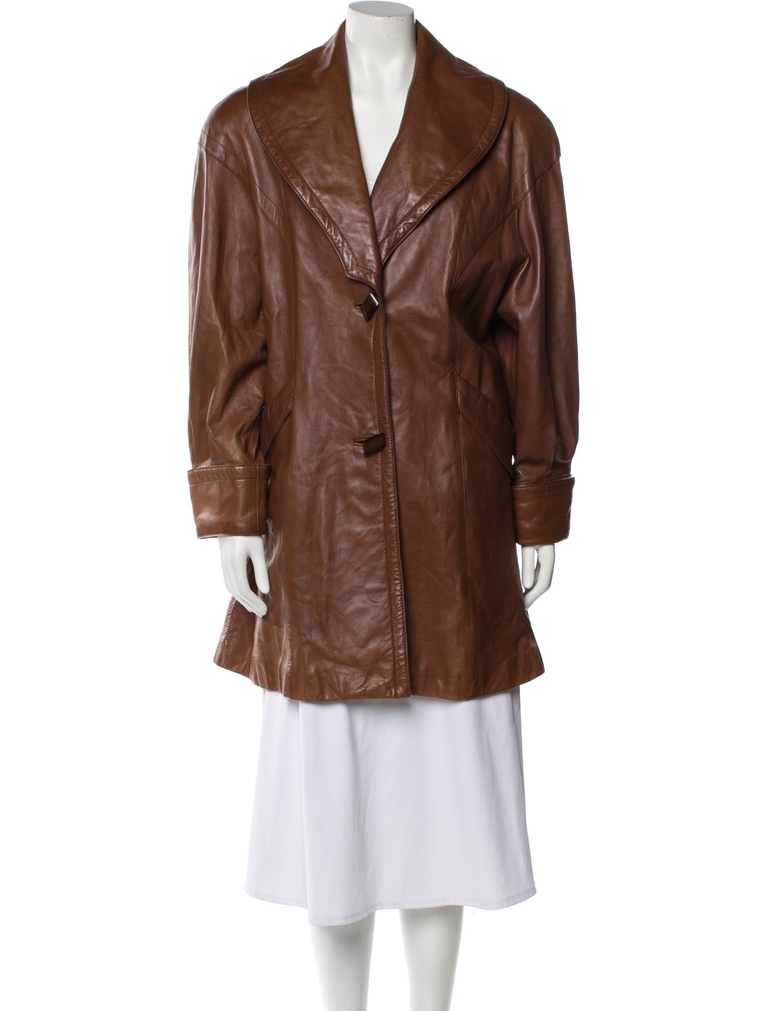Pierre Balmain Leather Coat