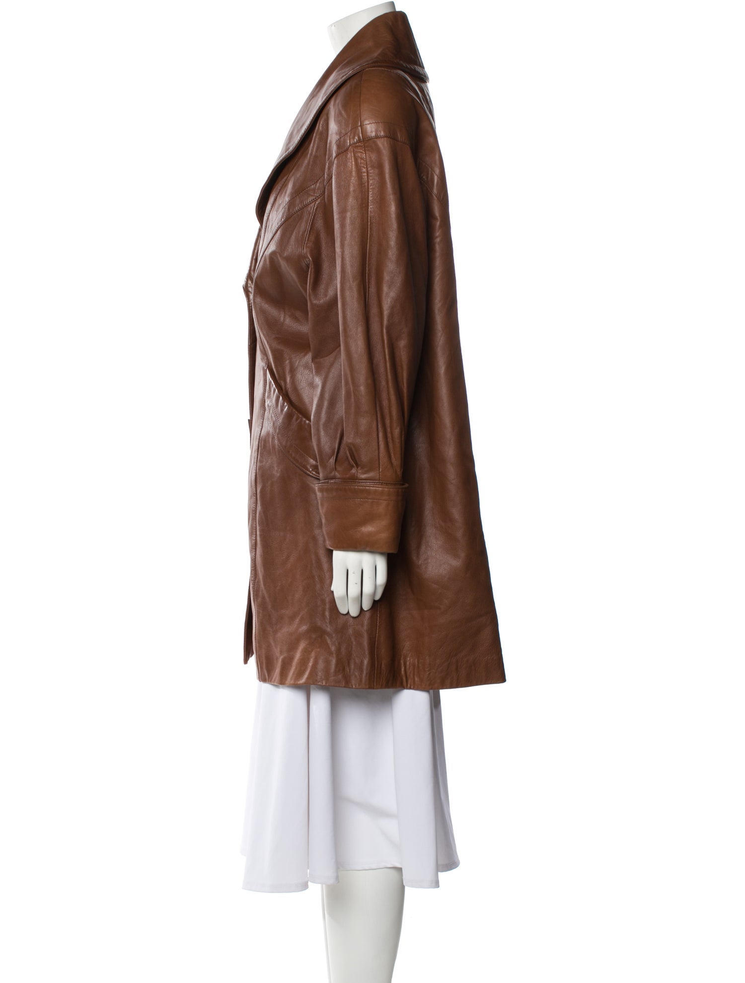 Pierre Balmain Leather Coat