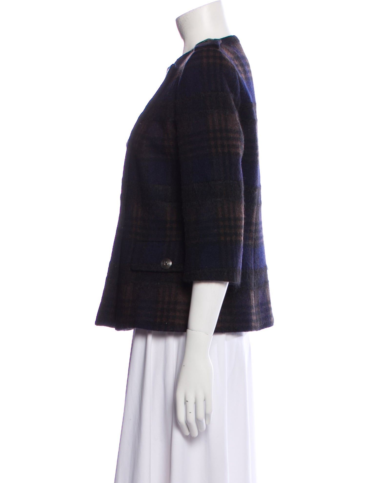 Pierre Balmain Plaid Print Evening Jacket