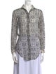 Pierre Balmain Paisley Print Long Sleeve Button-Up Top