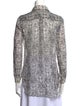 Pierre Balmain Paisley Print Long Sleeve Button-Up Top