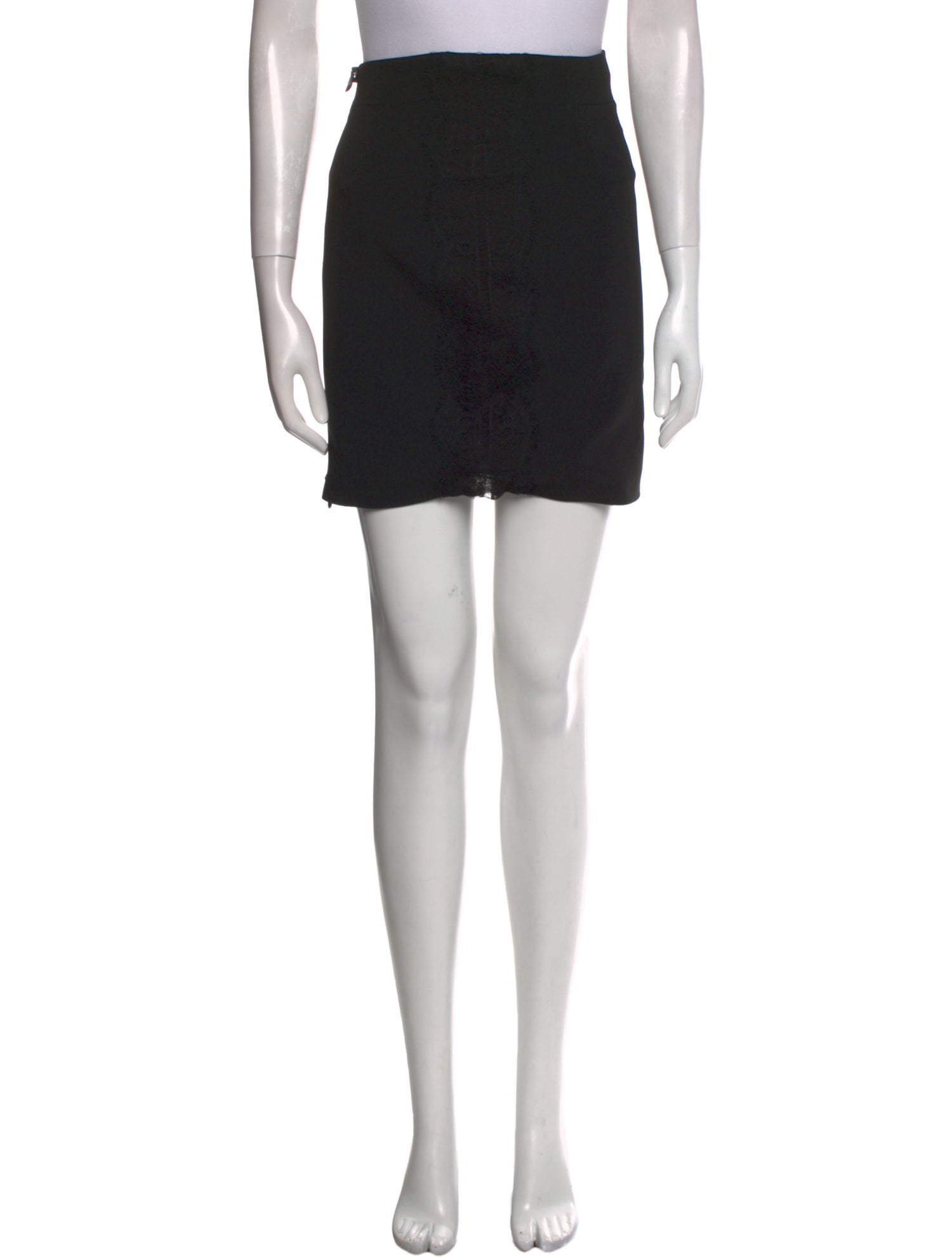 Pierre Balmain Lace Trim Embellishment Mini Skirt