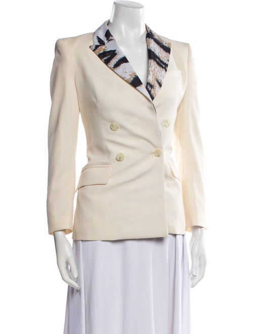 Pierre Balmain Virgin Wool Graphic Print Blazer