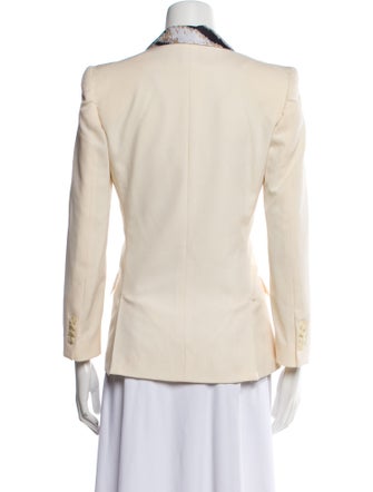 Pierre Balmain Virgin Wool Graphic Print Blazer