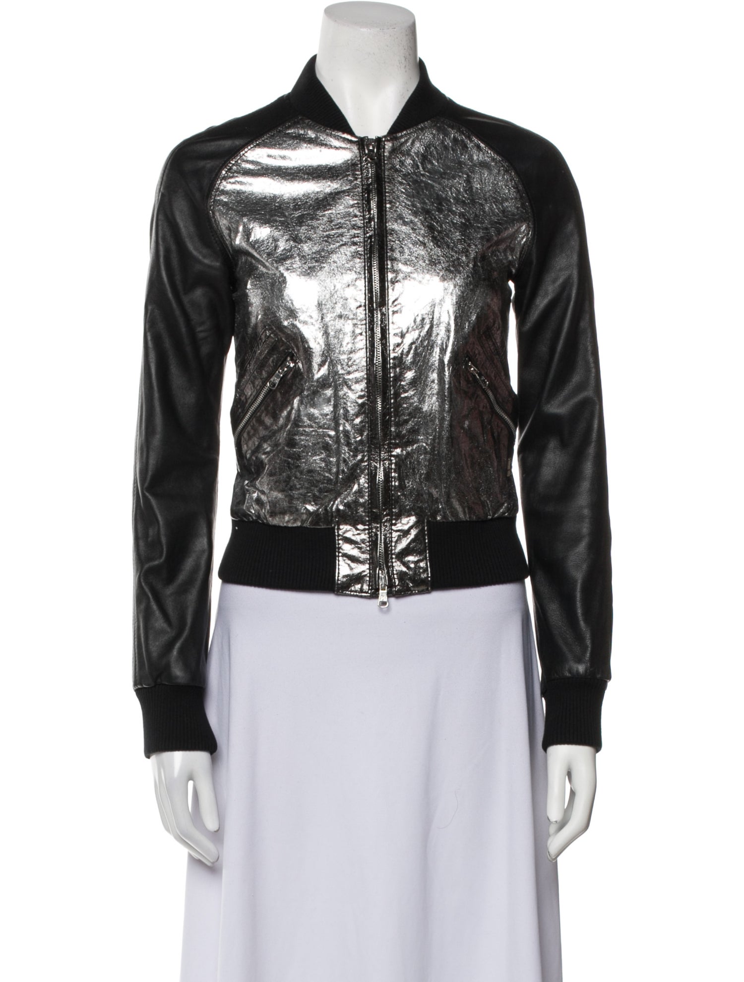 Pierre Balmain Leather Bomber Jacket