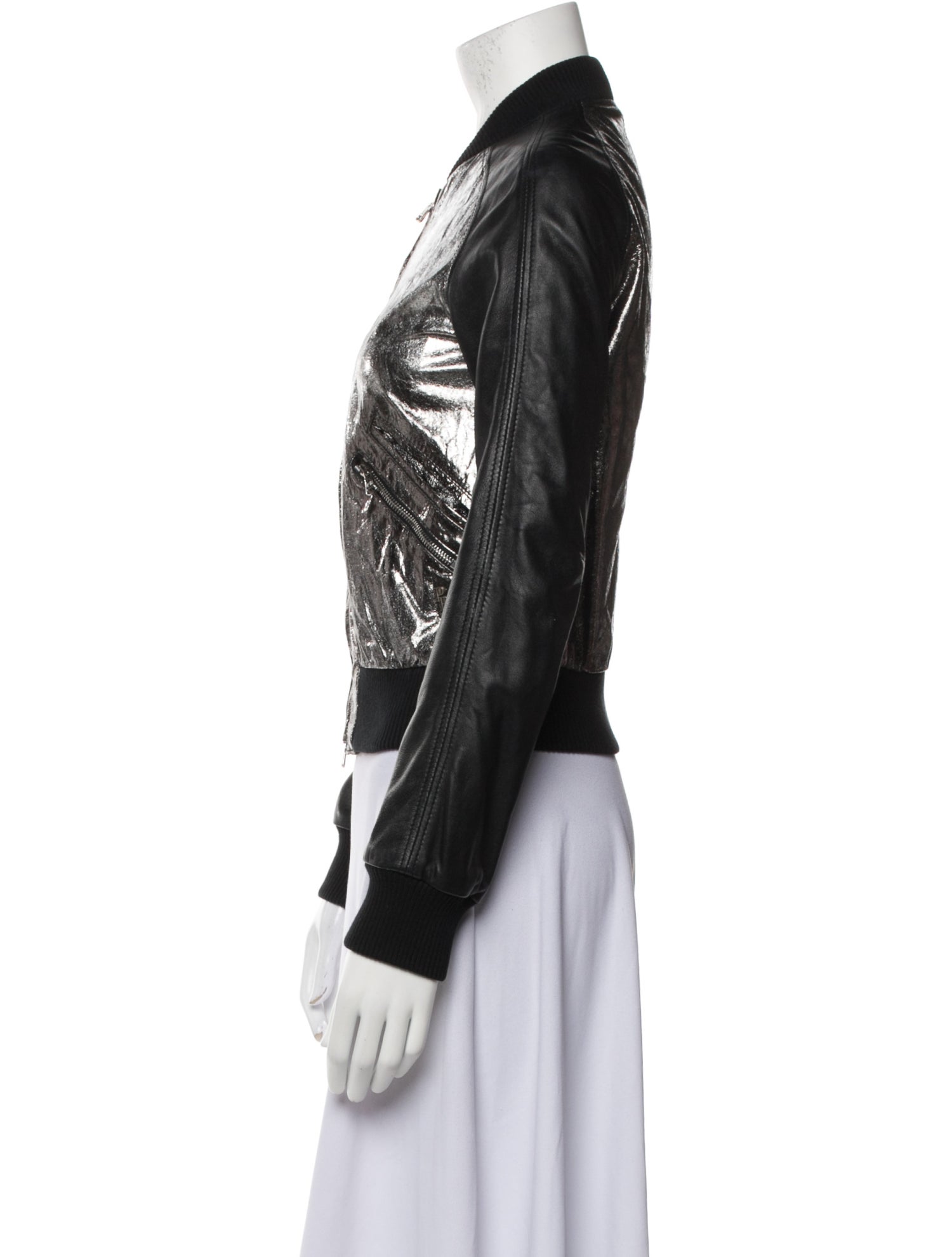 Pierre Balmain Leather Bomber Jacket