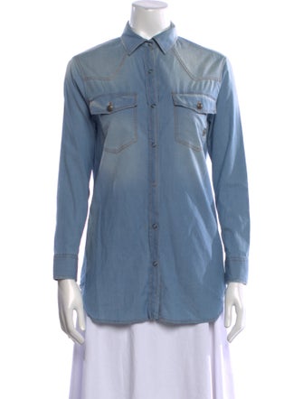Pierre Balmain Long Sleeve Button-Up Top