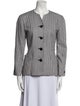 Pierre Balmain Silk Houndstooth Print Jacket
