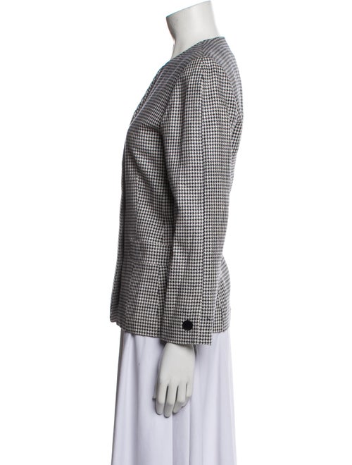 Pierre Balmain Silk Houndstooth Print Jacket