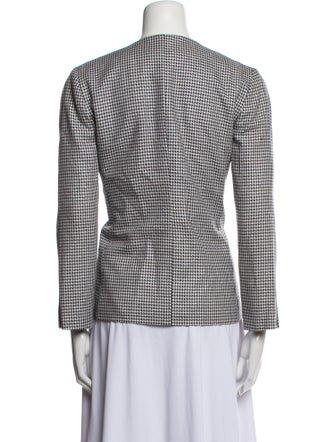 Pierre Balmain Silk Houndstooth Print Jacket