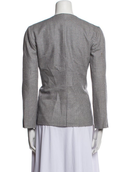 Pierre Balmain Silk Houndstooth Print Jacket